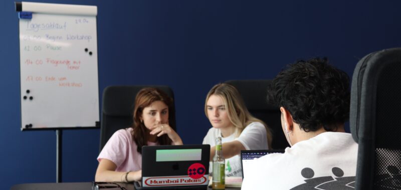 A team at BaseStack coworking in Dortmund, Germany