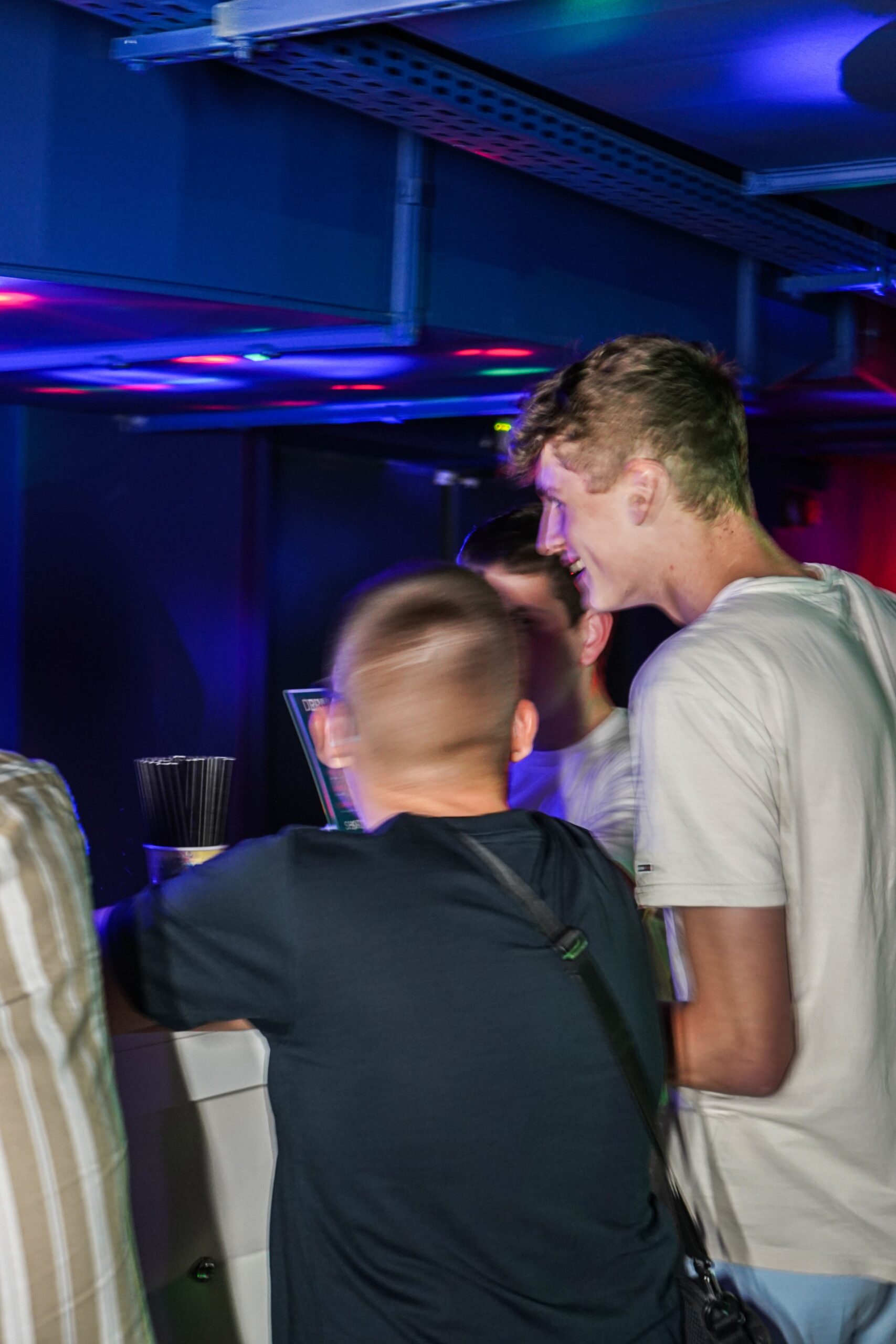 Group of boys partying at a bar in Dortmund