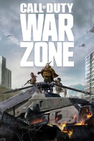 Call of Duty Warzone. 3 Charaktere stehen über einem abgestürzten Hubschrauber.