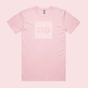 Basestack rosa T-Shirt mit Logo in der Mitte