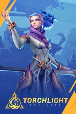 Torchlight Infinite character holding staff in blue theme.