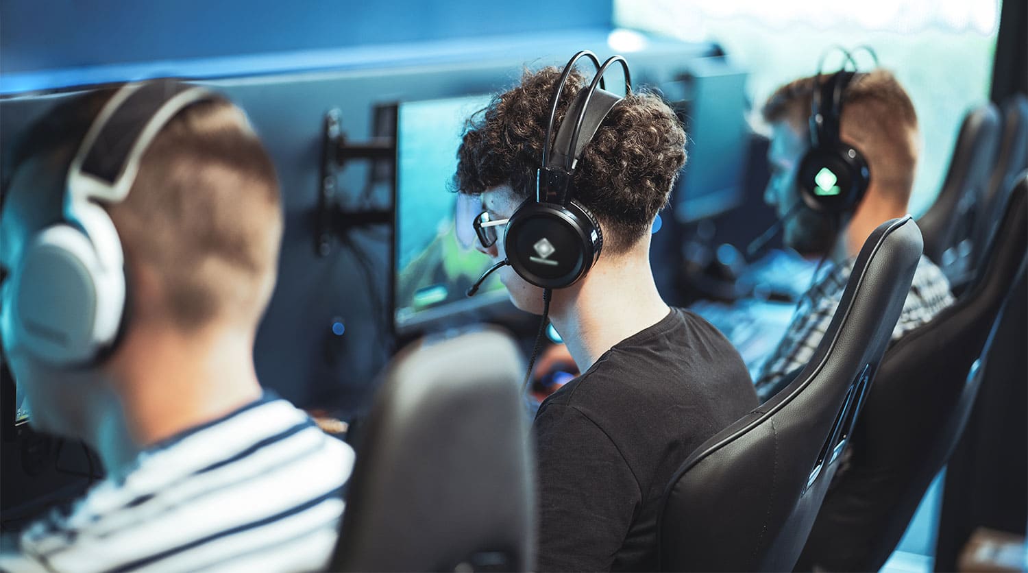 Gamers enjoys playing computer games